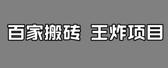 百家最新搬运玩法，单号月入5000+【揭秘】-源创资源网