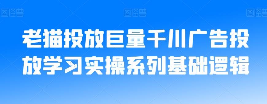 老猫投放巨量千川广告投放学习实操系列基础逻辑-源创资源网
