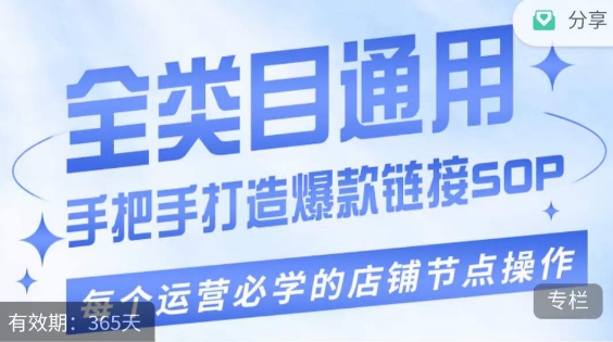 单品爆款打造实操运营，单品爆款从“0”-“1”手把手演练运营步骤-源创资源网