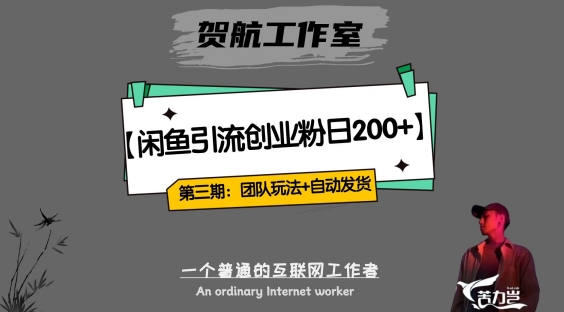 第三期：暴力引流，无脑搬运，闲鱼创业粉引流一天200+，更新全自动发货的团队闭环模式【揭秘】-源创资源网