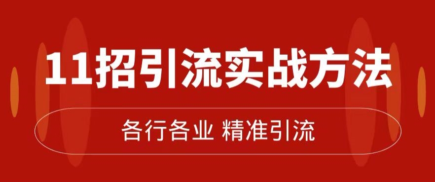 精准引流术：11招引流实战方法，让你私域流量加到爆（11节课完整)-源创资源网