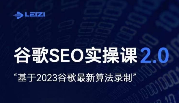 雷子·谷歌SEO 2.0实战课，独立站询盘自由必备，基于2023谷歌最新算法录制-源创资源网