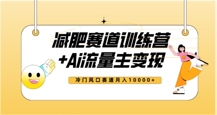 全新减肥赛道AI流量主+训练营变现玩法教程，蓝海冷门赛道小白轻松上手，月入10000+-源创资源网
