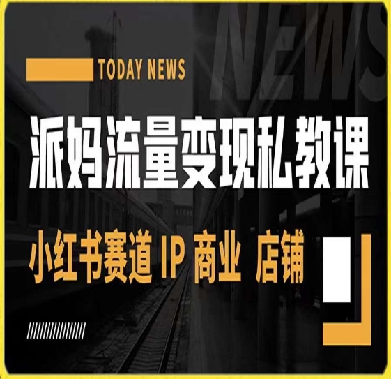 派妈流量变现私教课，小红书赛道IP  商业  店铺 -源创资源网