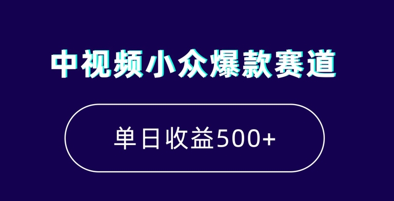 中视频小众爆款赛道，7天涨粉5万+，小白也能无脑操作，轻松月入上万【揭秘】-源创资源网