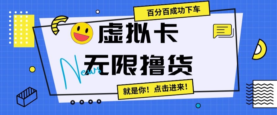 虚拟卡无限撸货，百分百成功下车【仅揭秘】-源创资源网