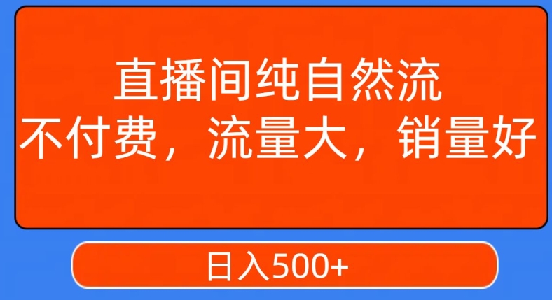 视频号直播间纯自然流，不付费，白嫖自然流，自然流量大，销售高，月入15000+【揭秘】-源创资源网