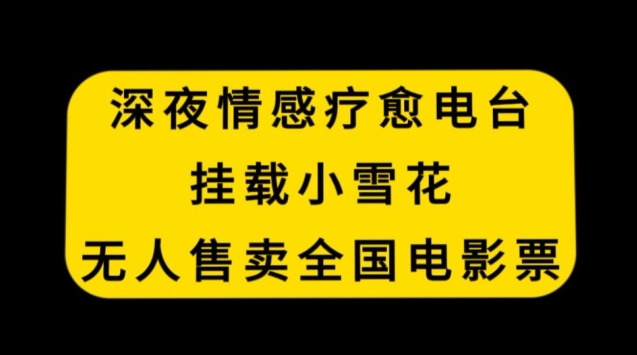 深夜情感疗愈电台，挂载小雪花，无人售卖全国电影票【揭秘】-源创资源网
