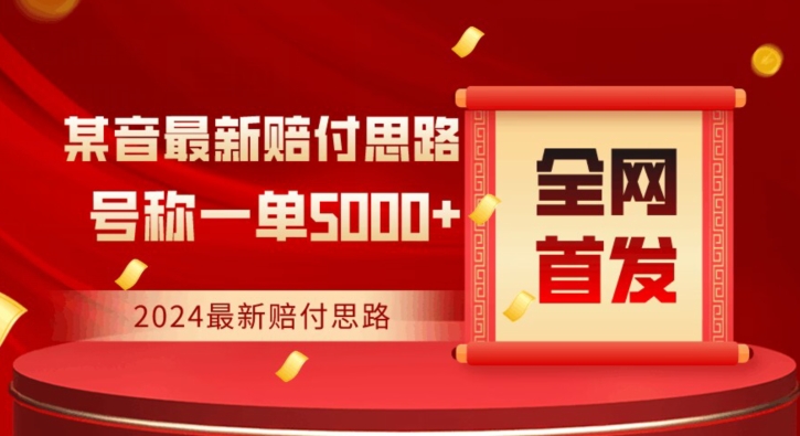 全网首发，2024最新抖音赔付项目，号称一单5000+保姆级拆解【仅揭秘】-源创资源网