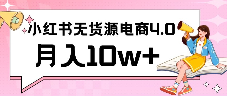 小红书新电商实战，无货源实操从0到1月入10w+联合抖音放大收益【揭秘】-源创资源网