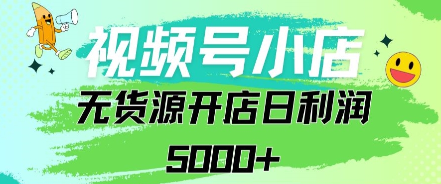 视频号无货源小店从0到1日订单量千单以上纯利润稳稳5000+【揭秘】-源创资源网